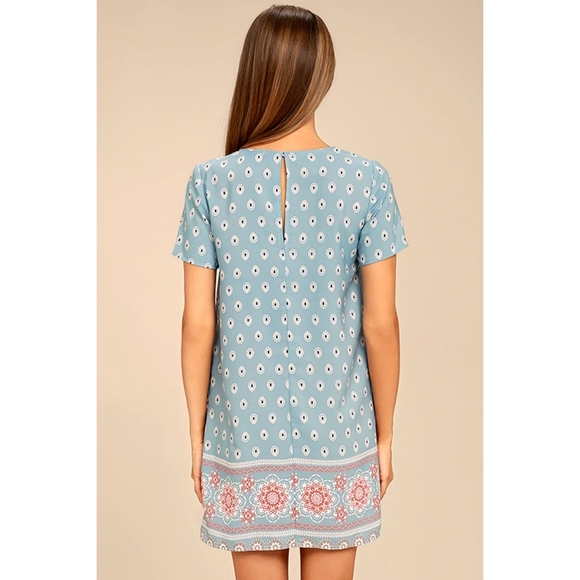 SOLD • Lulu's Secret Paradise Print Shift Dress Sm - Picture 4 of 13